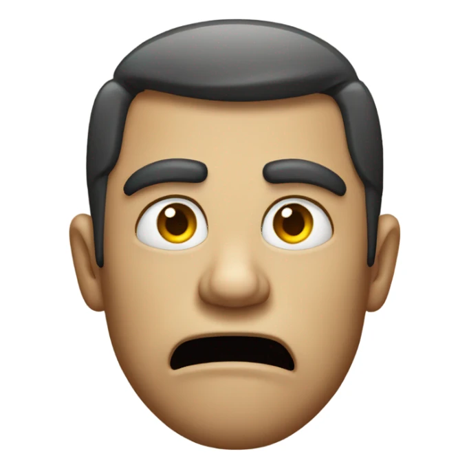 A pissed off face emoji sticker