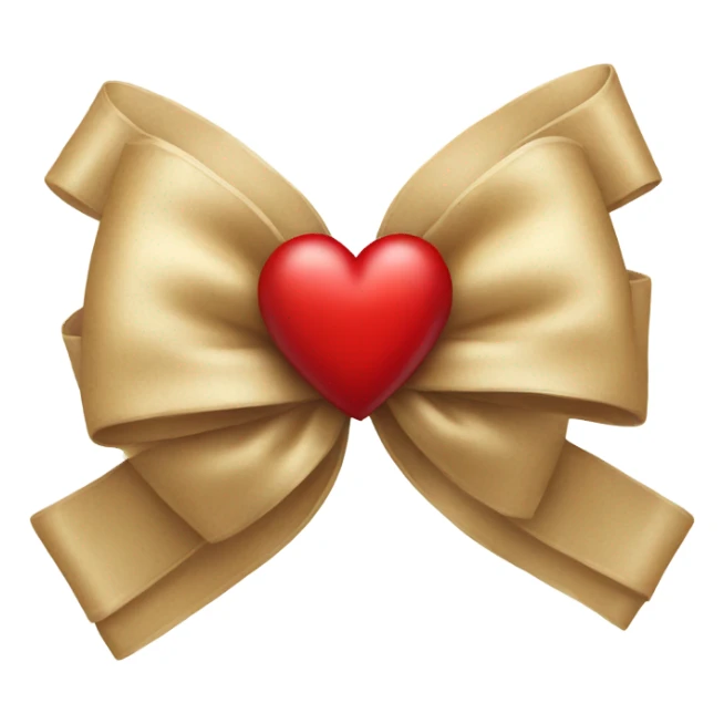 Red heart with bow sticker