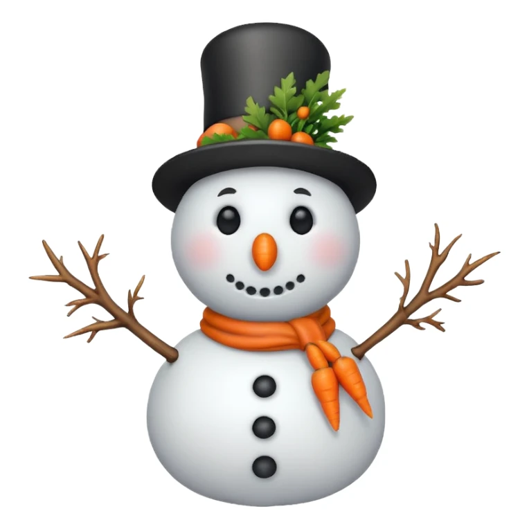 snowman with no scarf  sticker