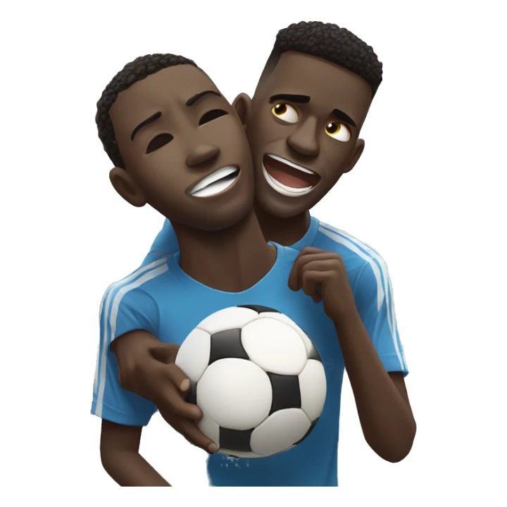 Vinicius jr crying while Rodri holds the ballon dór sticker