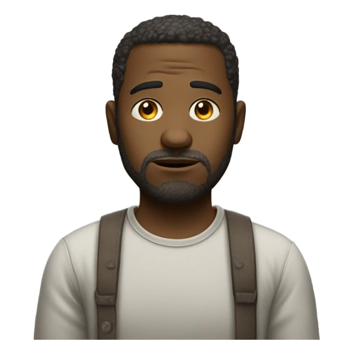 sad men photorealistic serious sticker