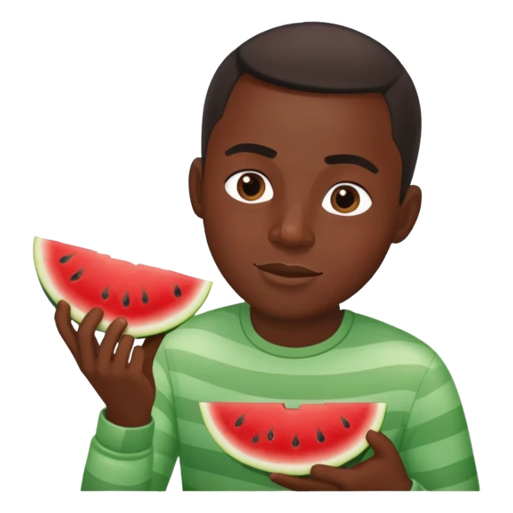 Black guy eating watermelon  sticker