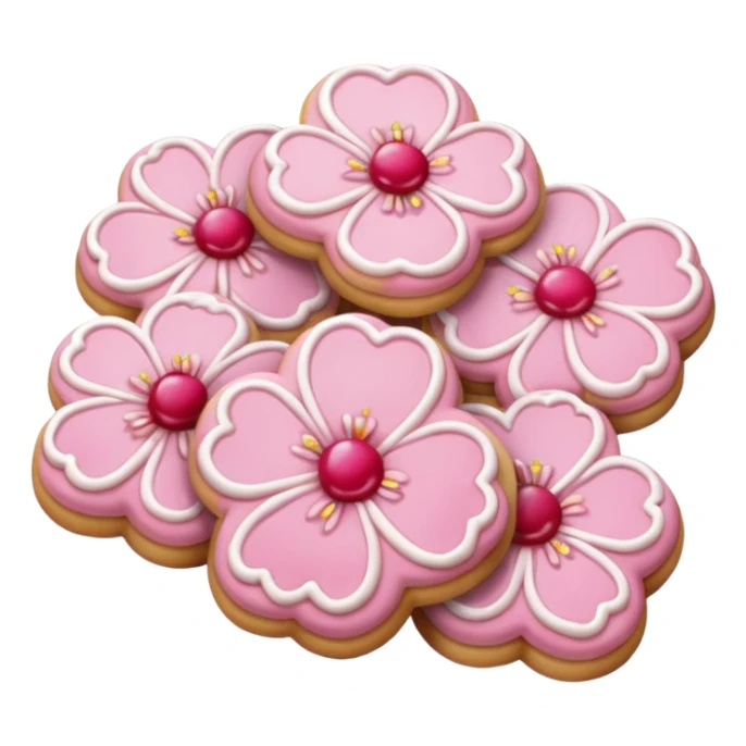 Cherry blossom shaped cookies sticker