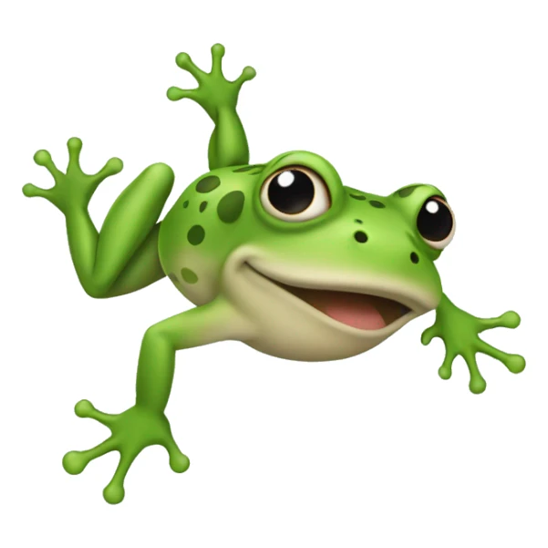 frog jump in air sticker