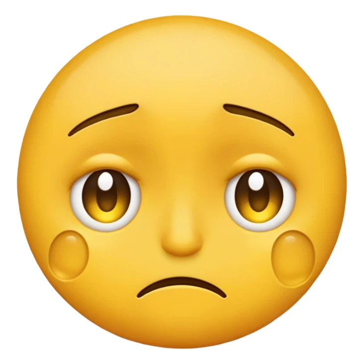 Sad and distressed yellow emoji sticker