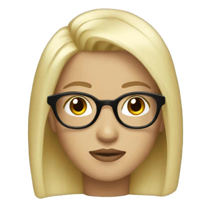 punk-blonde brown eyes glasses sticker