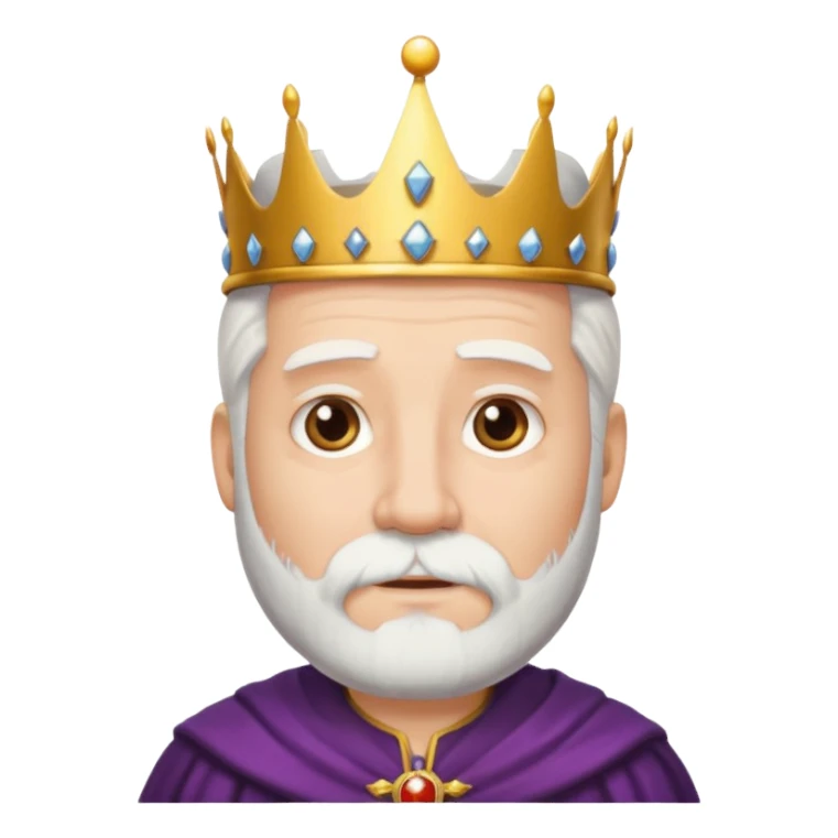 white hair and beard king sticker