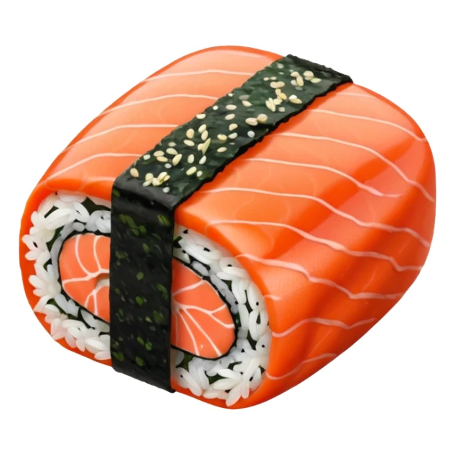 one sushi piece top view sticker