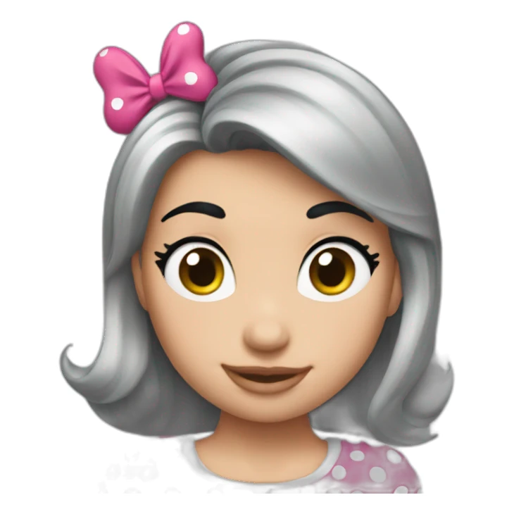 Minnie pelo gris sticker