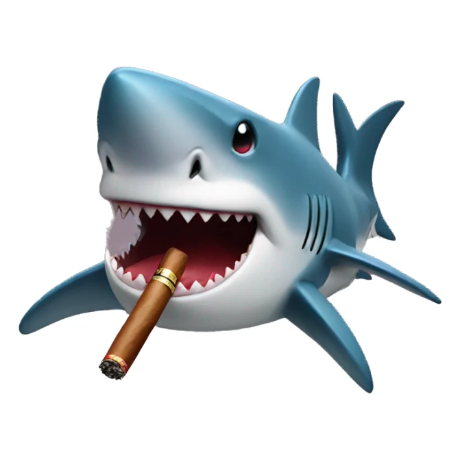 shark with cigar sticker