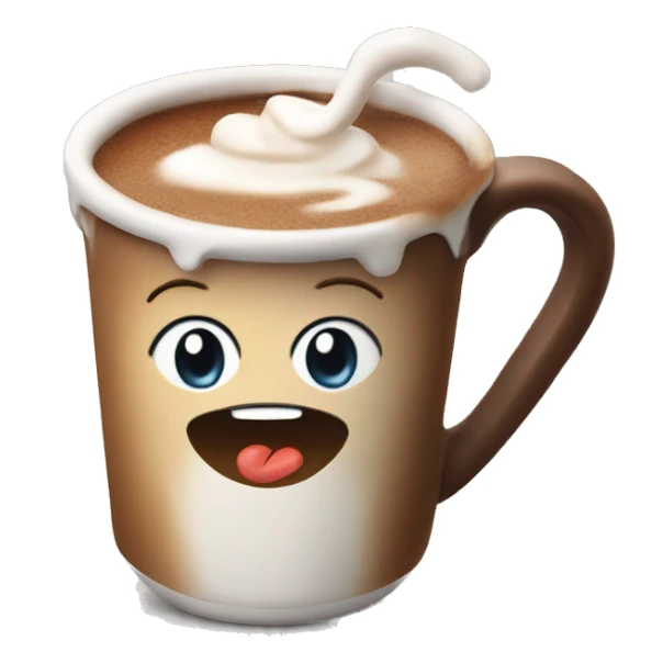 cute hot coca mug with hot coca in it sticker