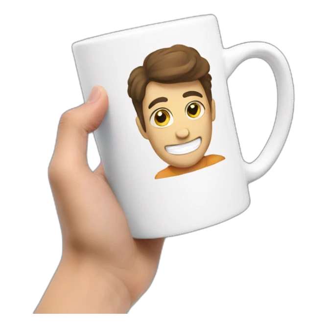 Writing a name on a mug sticker