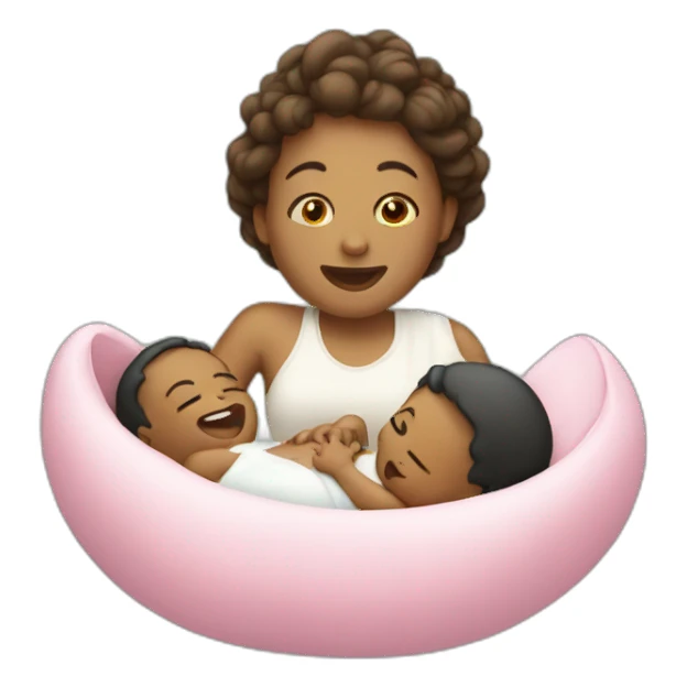 Giving birth joy sticker
