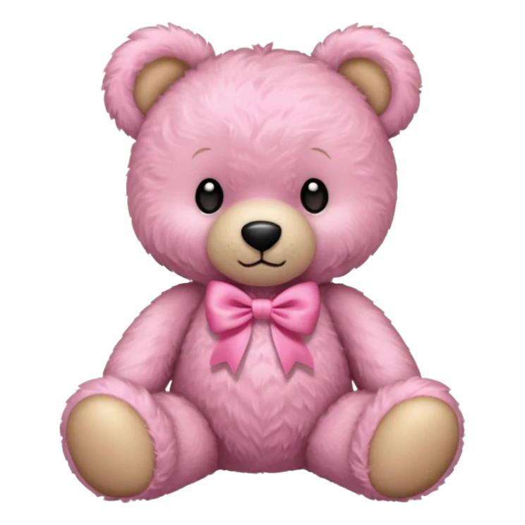 pink teddy bear with a pink bow sticker