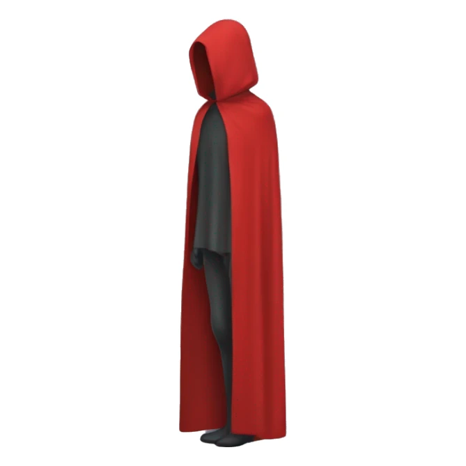 faceless mannequin red  cape sticker