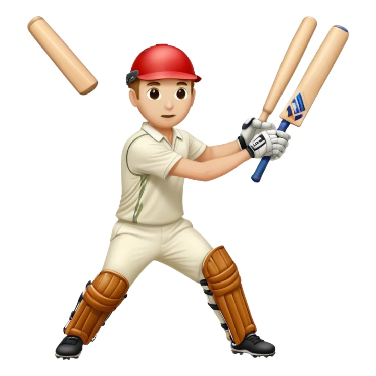Stuart playing cricket sticker