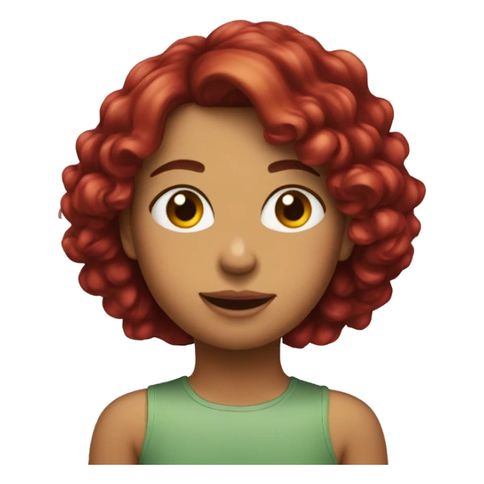 ragazza con i capelli rossi sticker