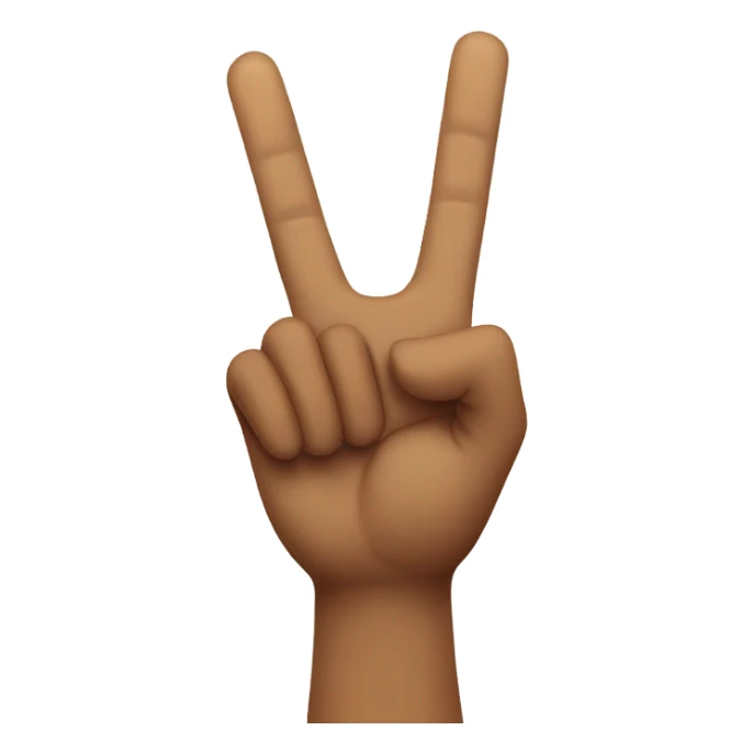 Waving peace sign sticker