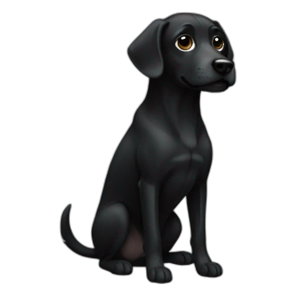 Dog black sticker