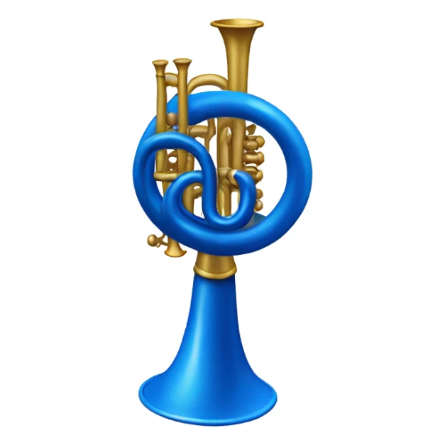 Blue trumpet sticker