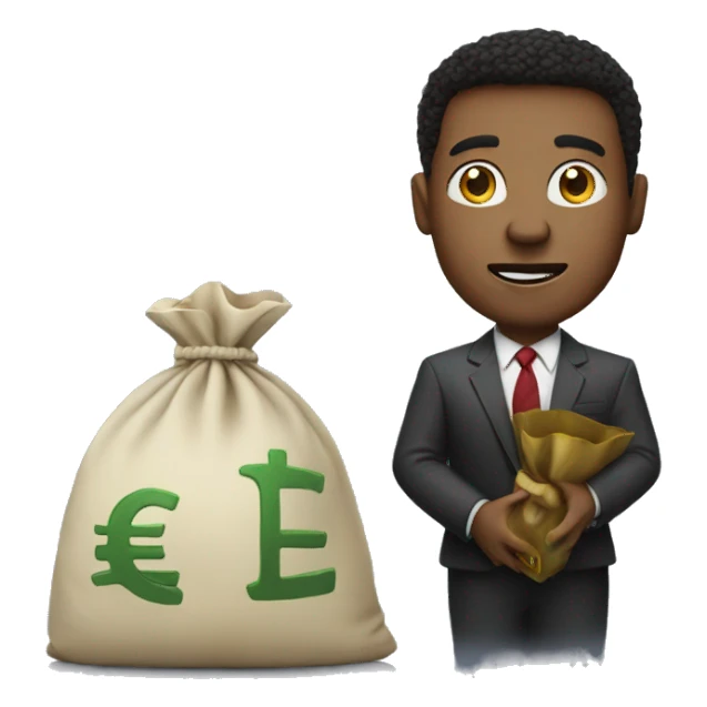 Elon with money bag sticker