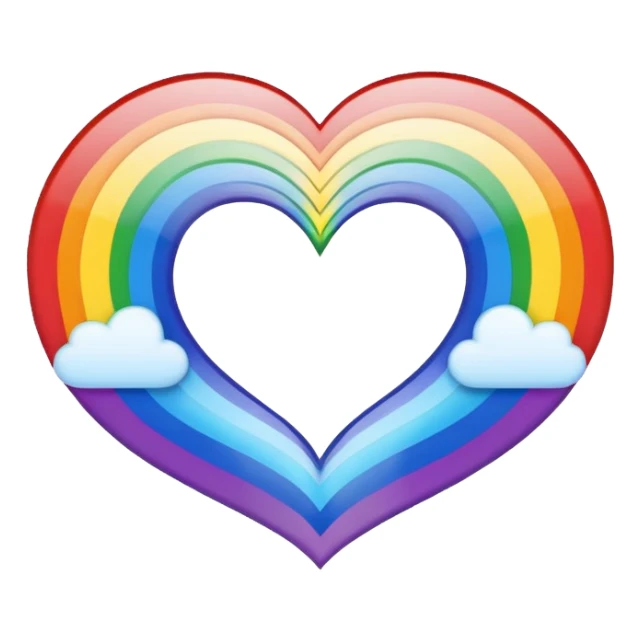 Heart rainbow  sticker