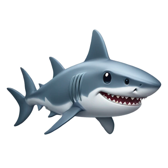 Shark with a top hat sticker