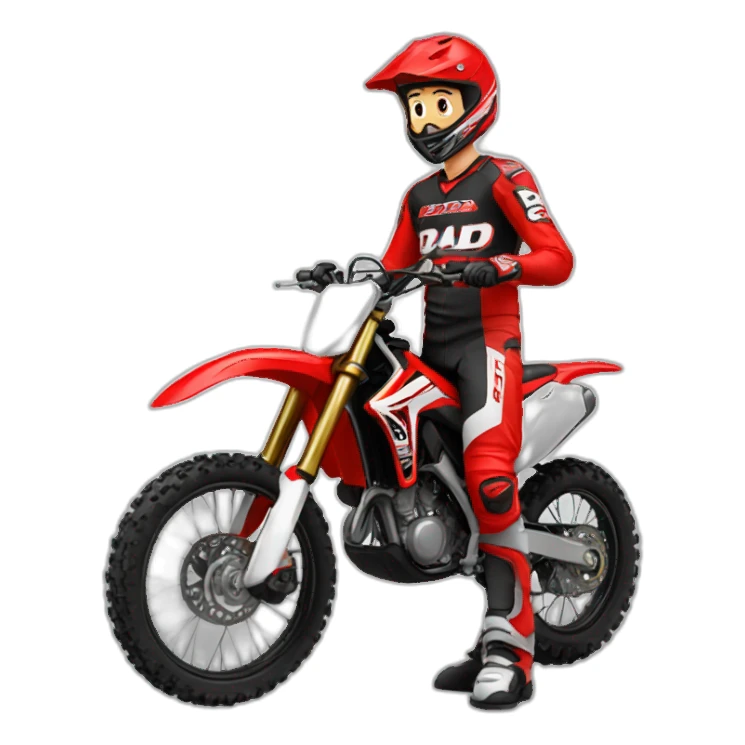Motocross dad honda red sticker
