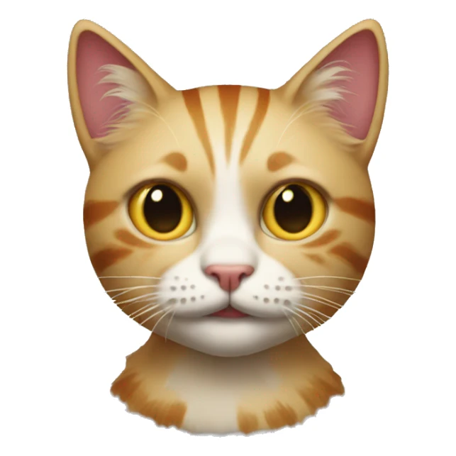 cat with clown hair sticker