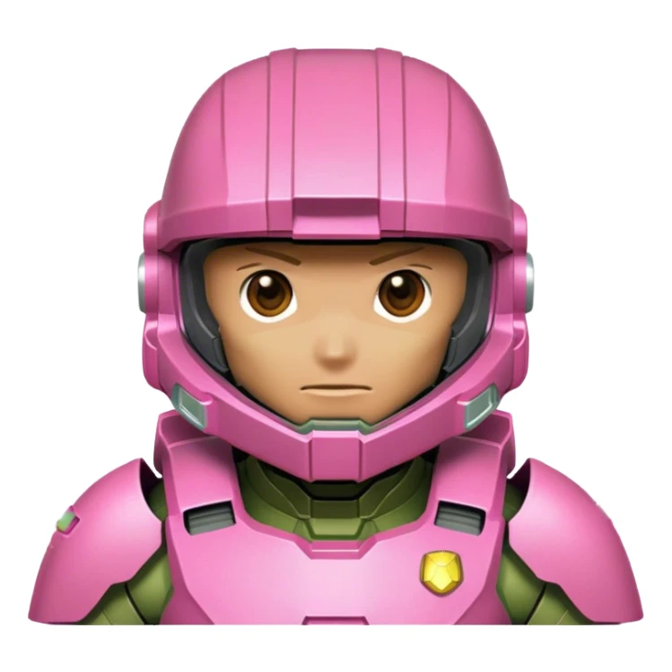 Master Chief wearng pink armor, 32x32 pixelated sticker