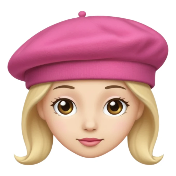 only a pink beret hat sticker