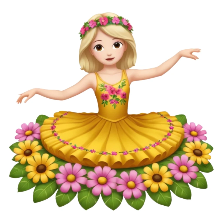 Dancer on the Flower float  sticker
