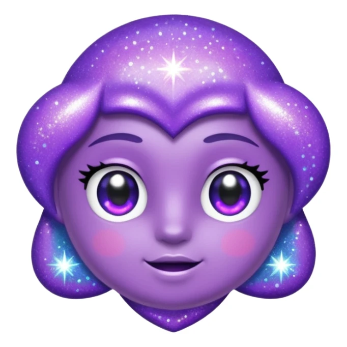 glitter purple and cian bolinha sticker