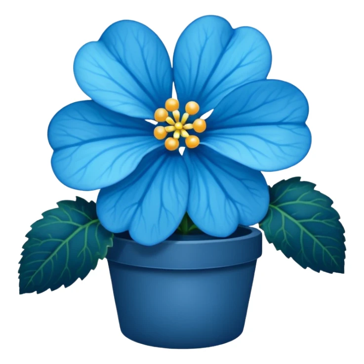 super realistic blue begonia sticker