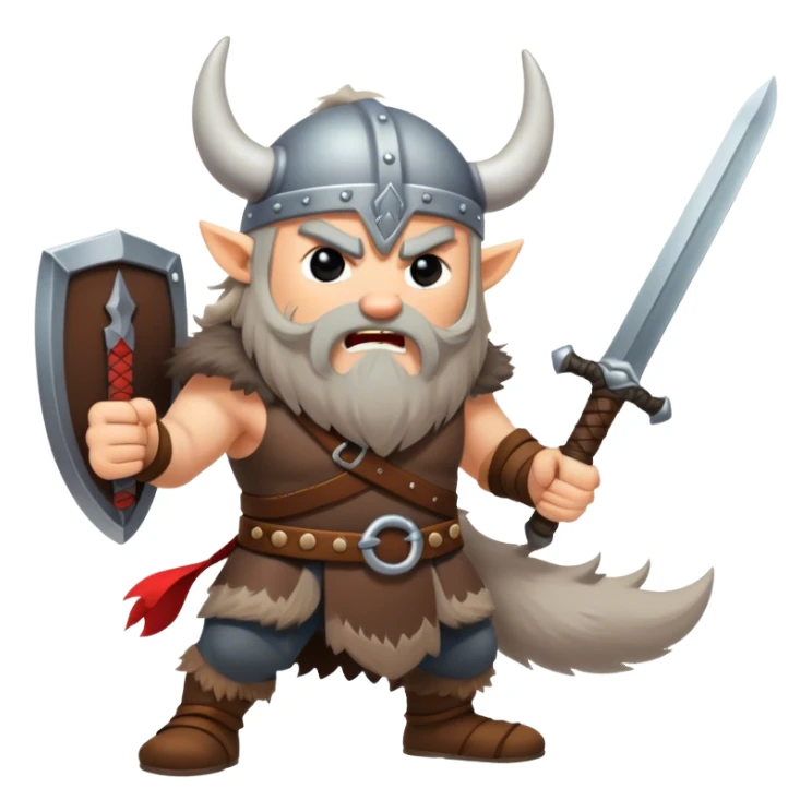 Aggressive Viking wolf with sword sticker