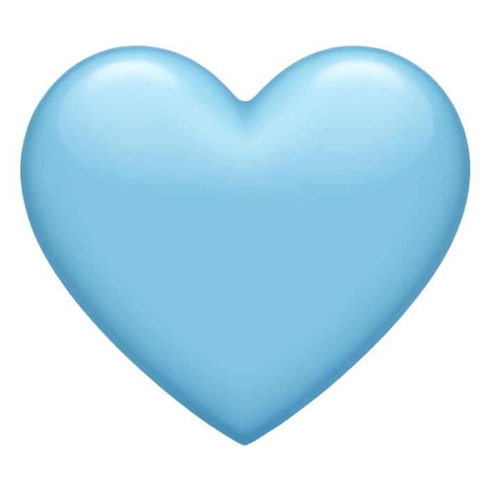 Light blu heart sticker