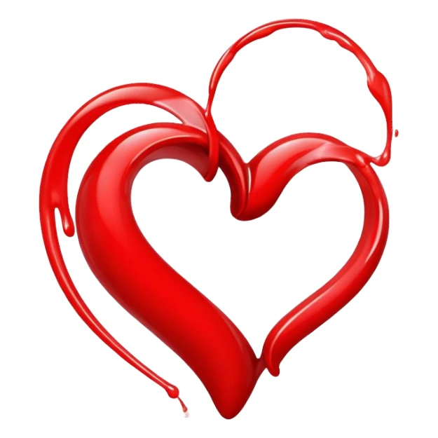 flowing heart sticker