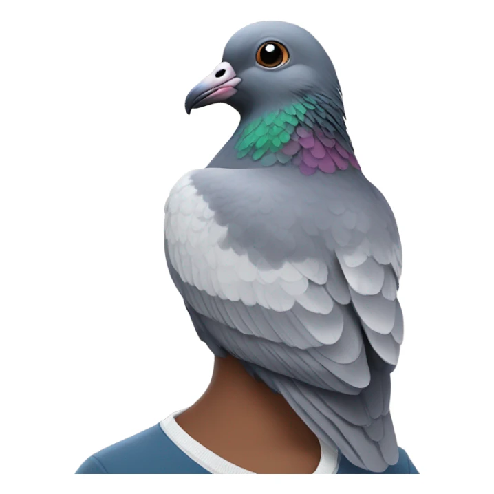 Pigeon with a person  sticker