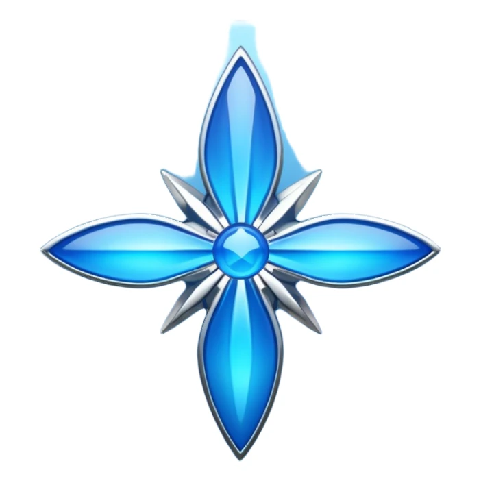 blue sorayama gradient chrome plasma energy star sticker