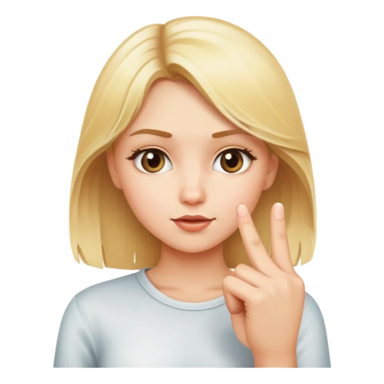 uma menina loira dando dedo  sticker