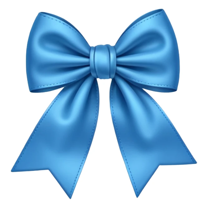 Cute blue bow sticker