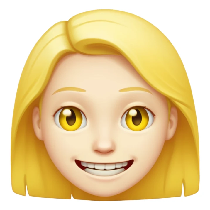 Yellow,hurtful smile sticker