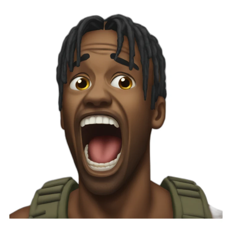 travis scott screaming sticker