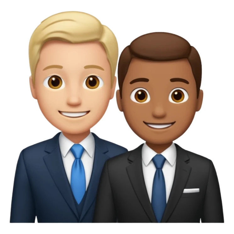 2 business people talking  sticker