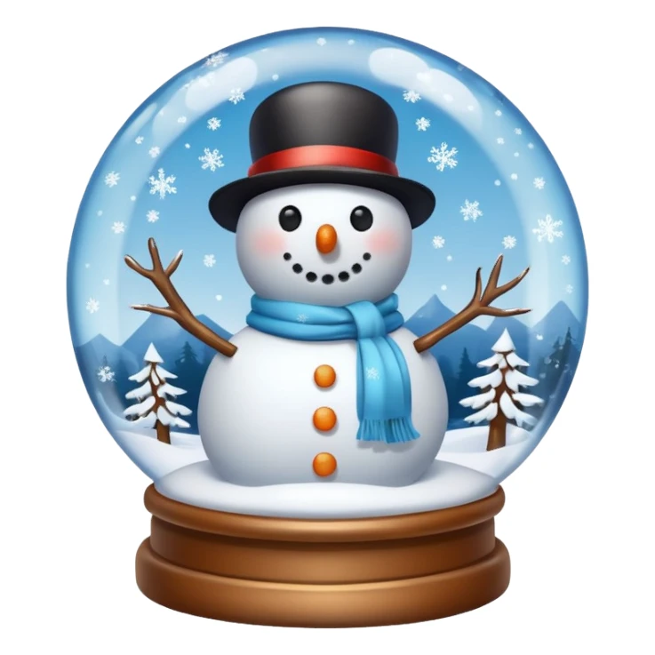 Snowman globe sticker