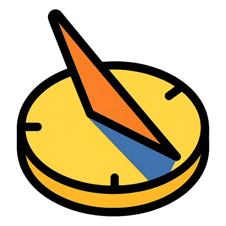 sundial casting a shadow sticker