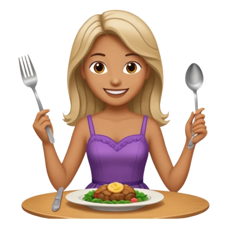 Create a person having dinner. sticker
