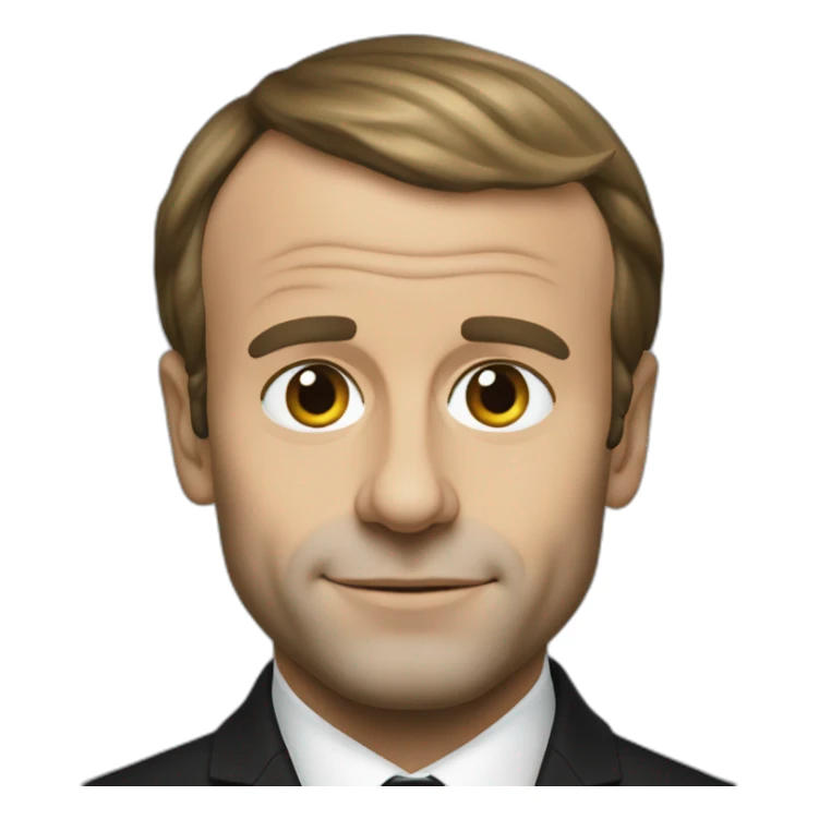 emmanuel macron en noir sticker
