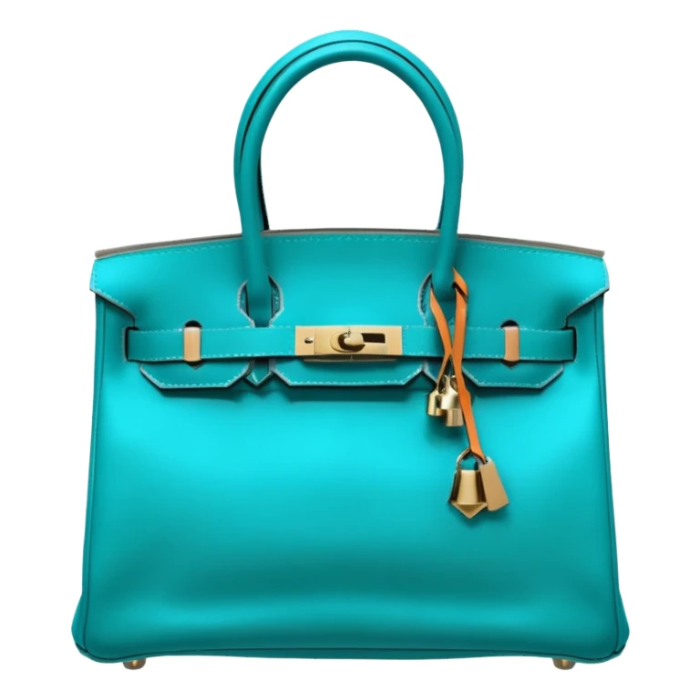 hermes birkin turquiose bag sticker