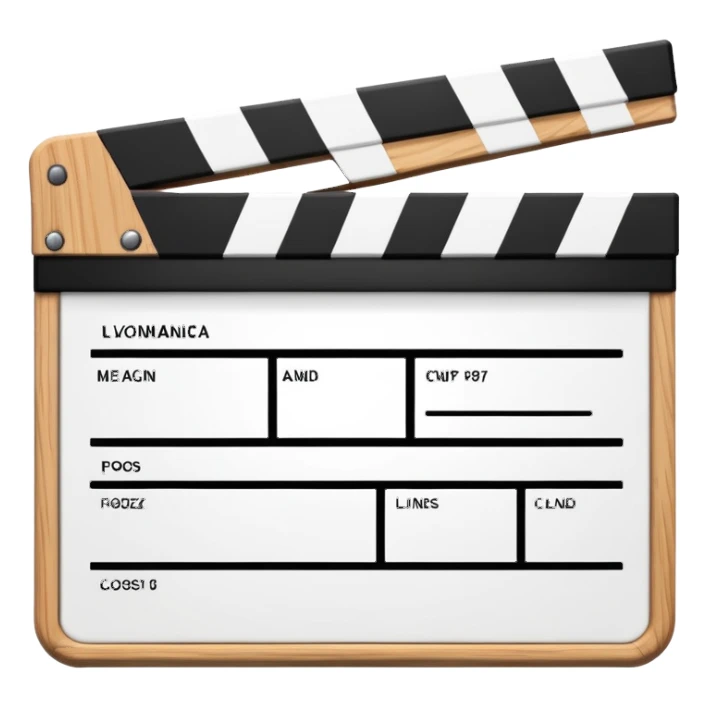 geometric abstract clapperboard, minimalist rectangle with line sticker